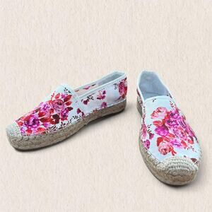 Guess Floral Espadrille Slip On Shoes  Size 8 Coquette Summer Cottagecore Preppy